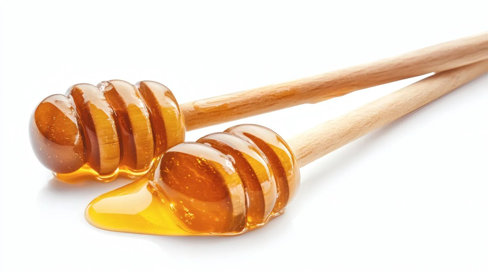 Golden Honey Drops and Dipper on White — free download from Dotvec