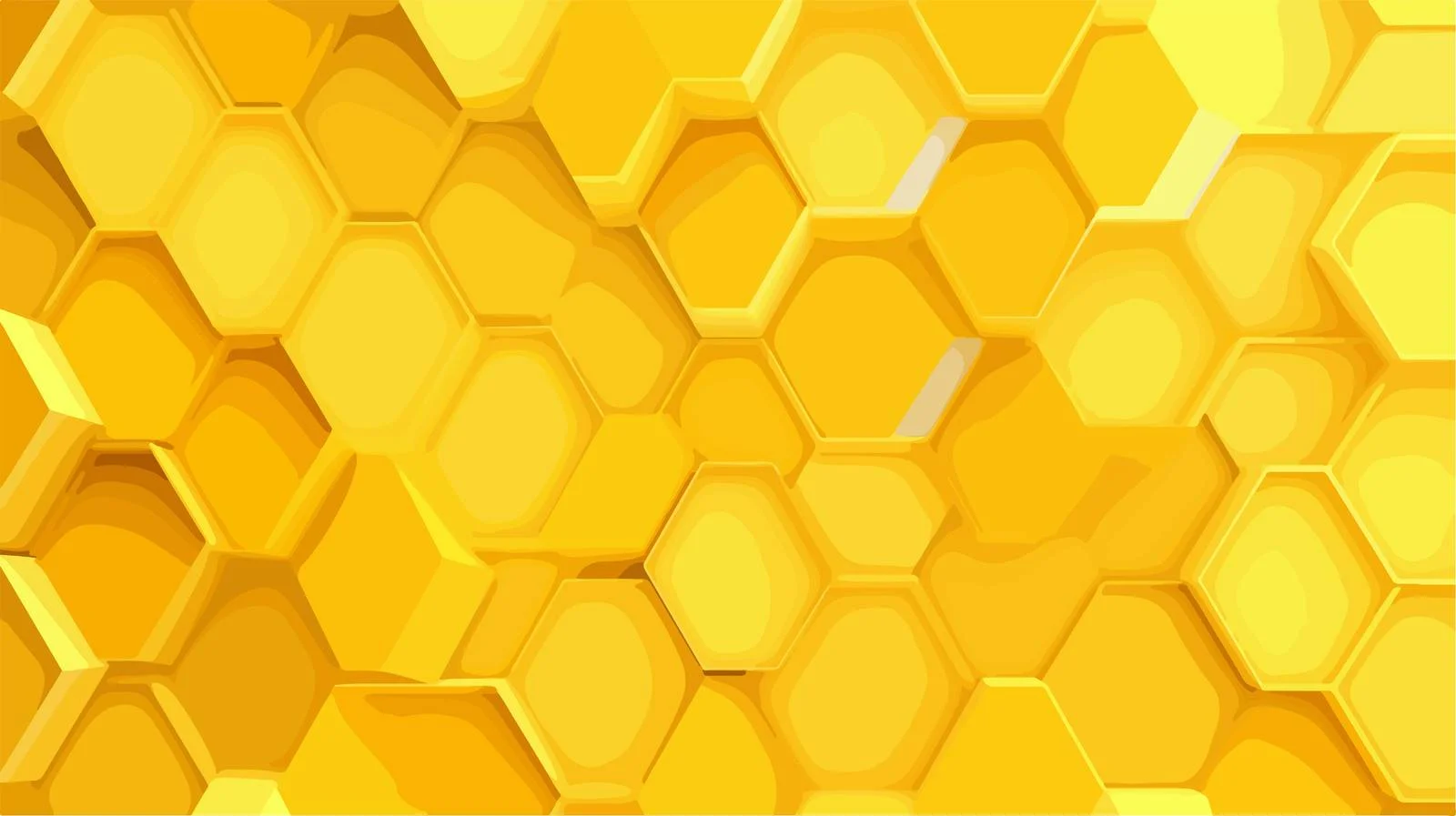 Yellow Honeycomb Hexagon Pattern Background Design — free download from Dotvec