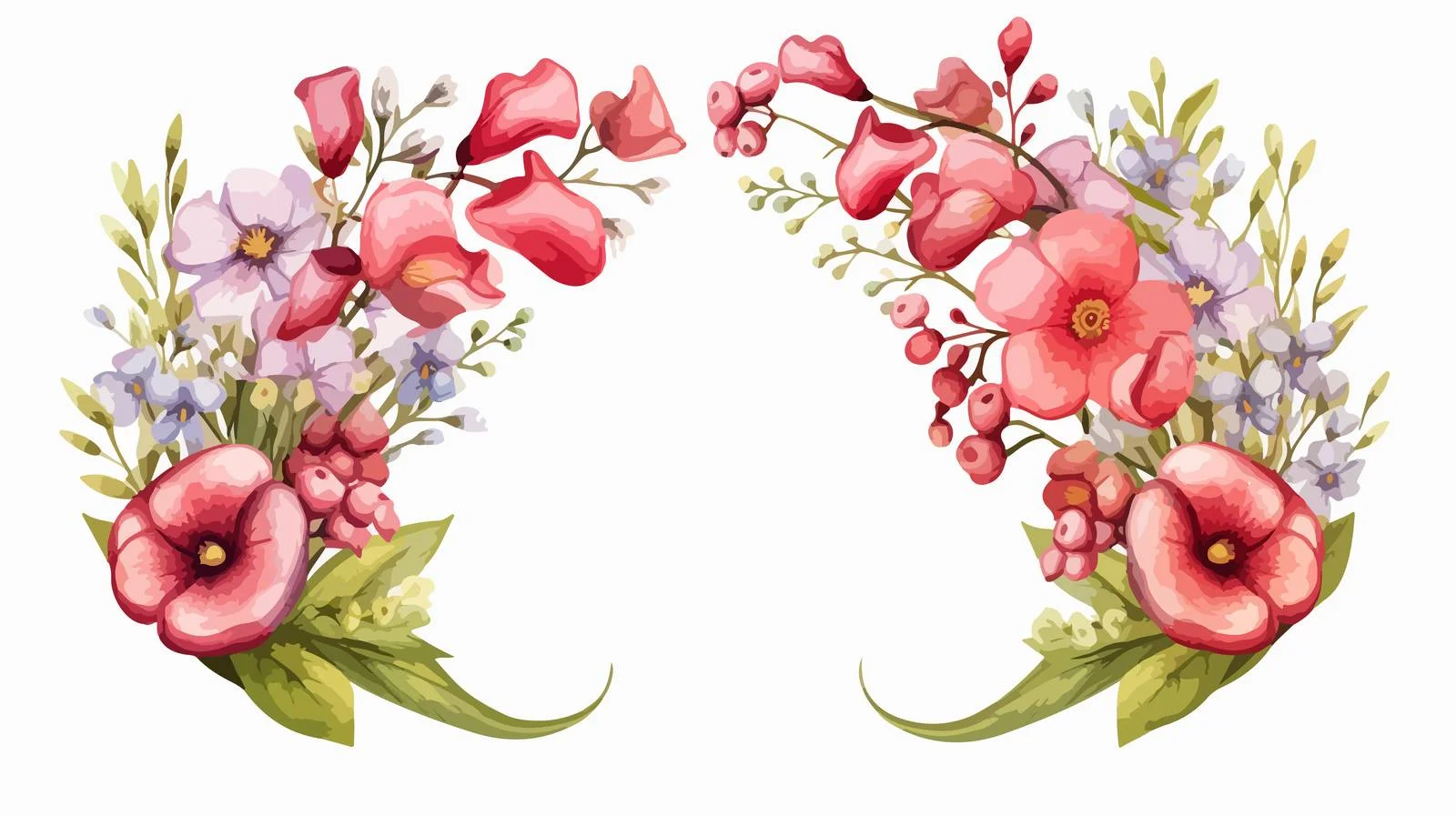 Hand-Drawn Horseshoe & Flowers Sketch Illustration — free download from Dotvec