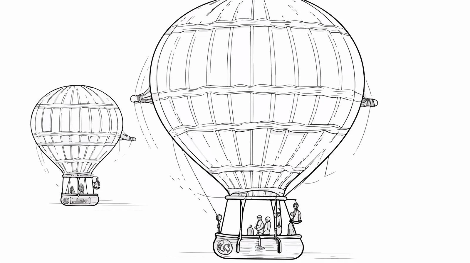 Hand-drawn Hot Air Balloon Sketch — free download from Dotvec