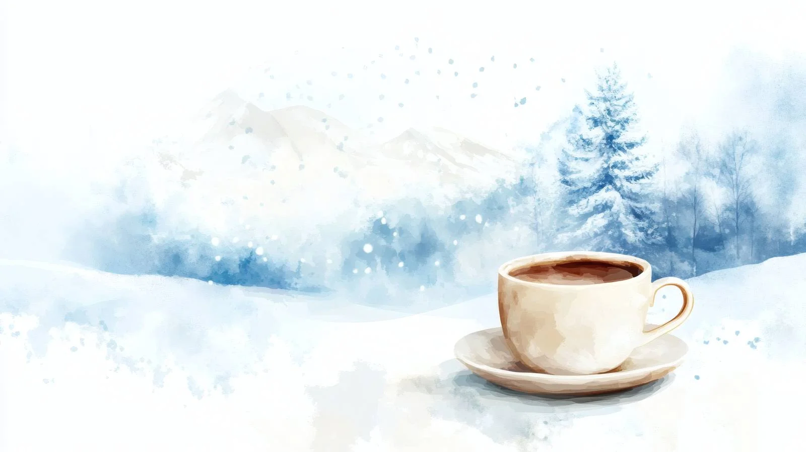 Winter Beverage with Scenic Background — free download from Dotvec