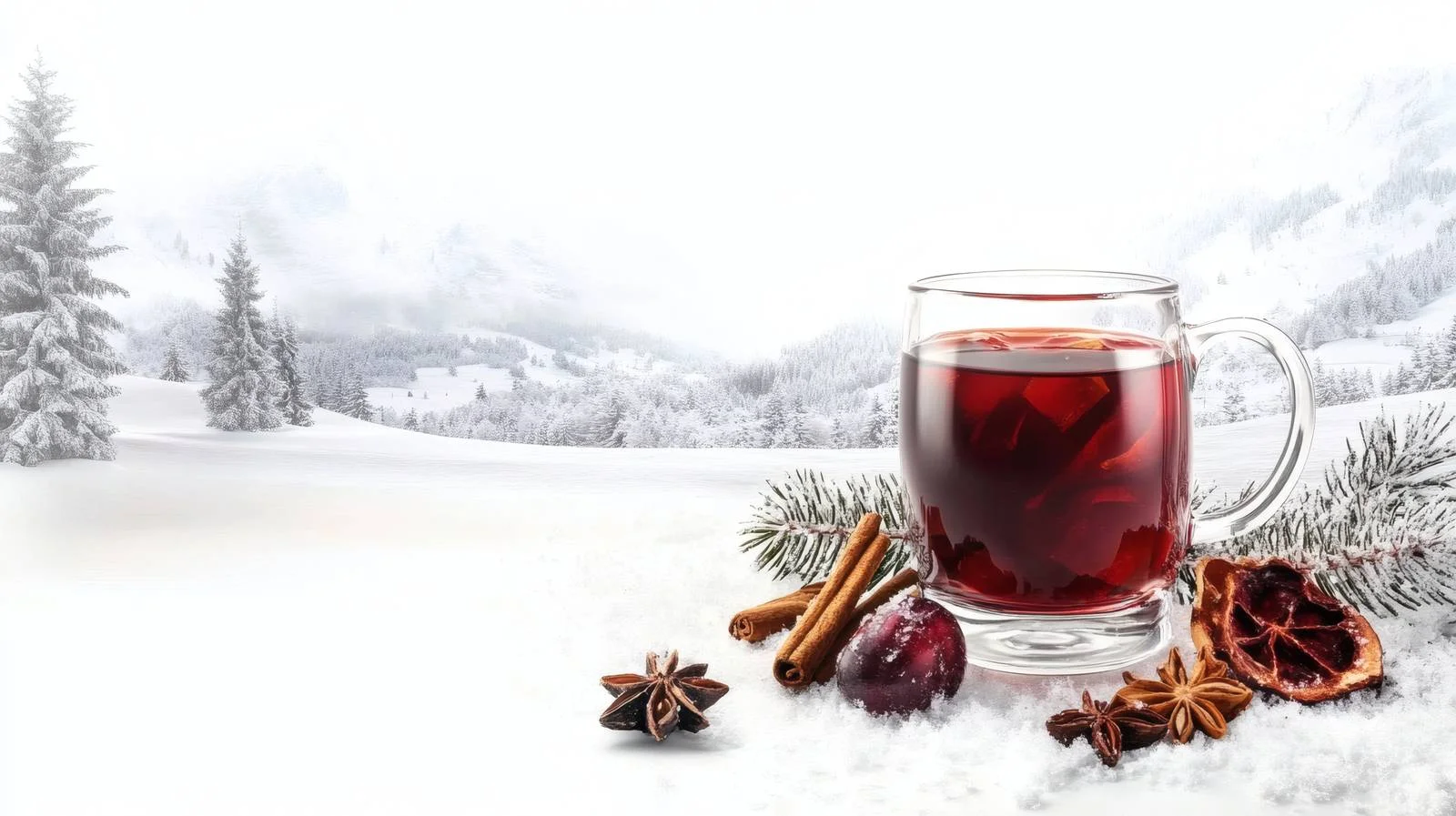 Winter Hot Mulled Wine Scene — free download from Dotvec