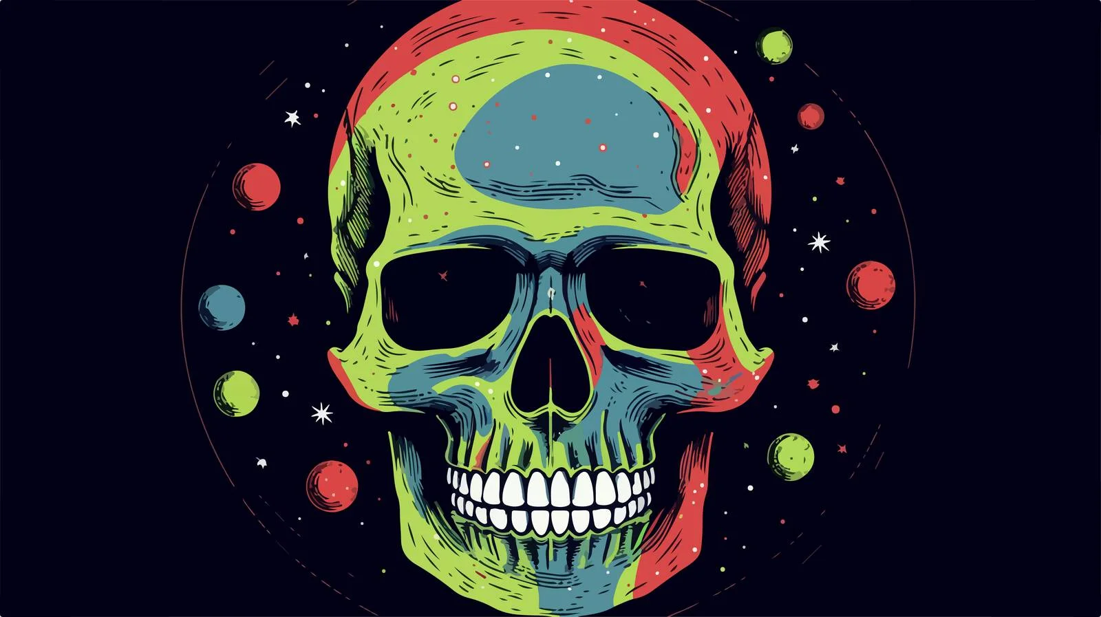 Cosmic Skull Artwork — free download from Dotvec