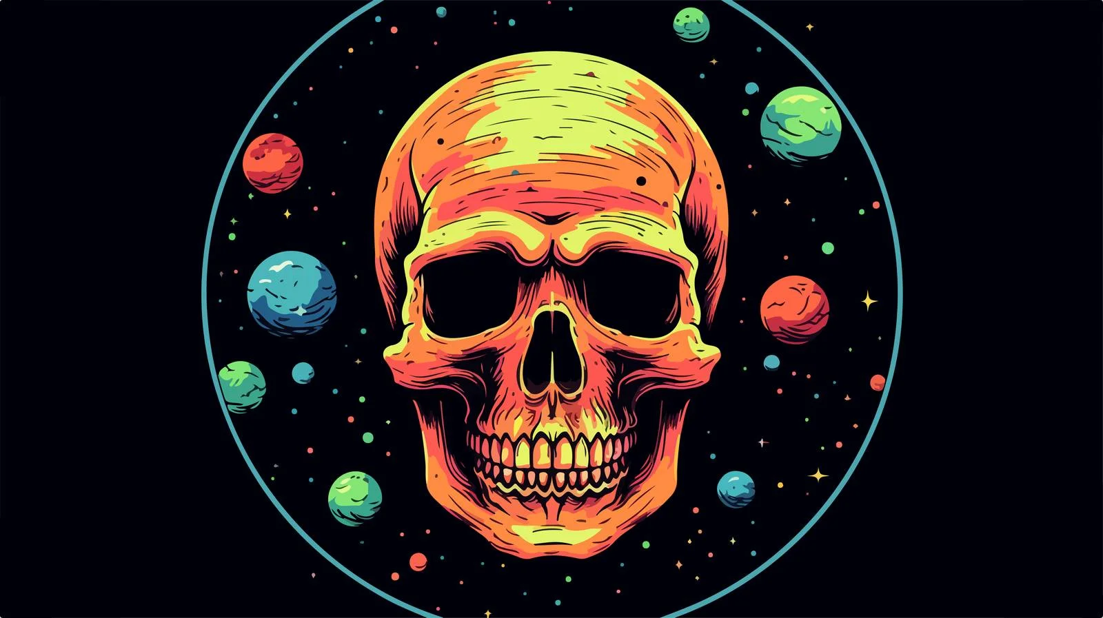 Celestial Skull Artwork — free download from Dotvec