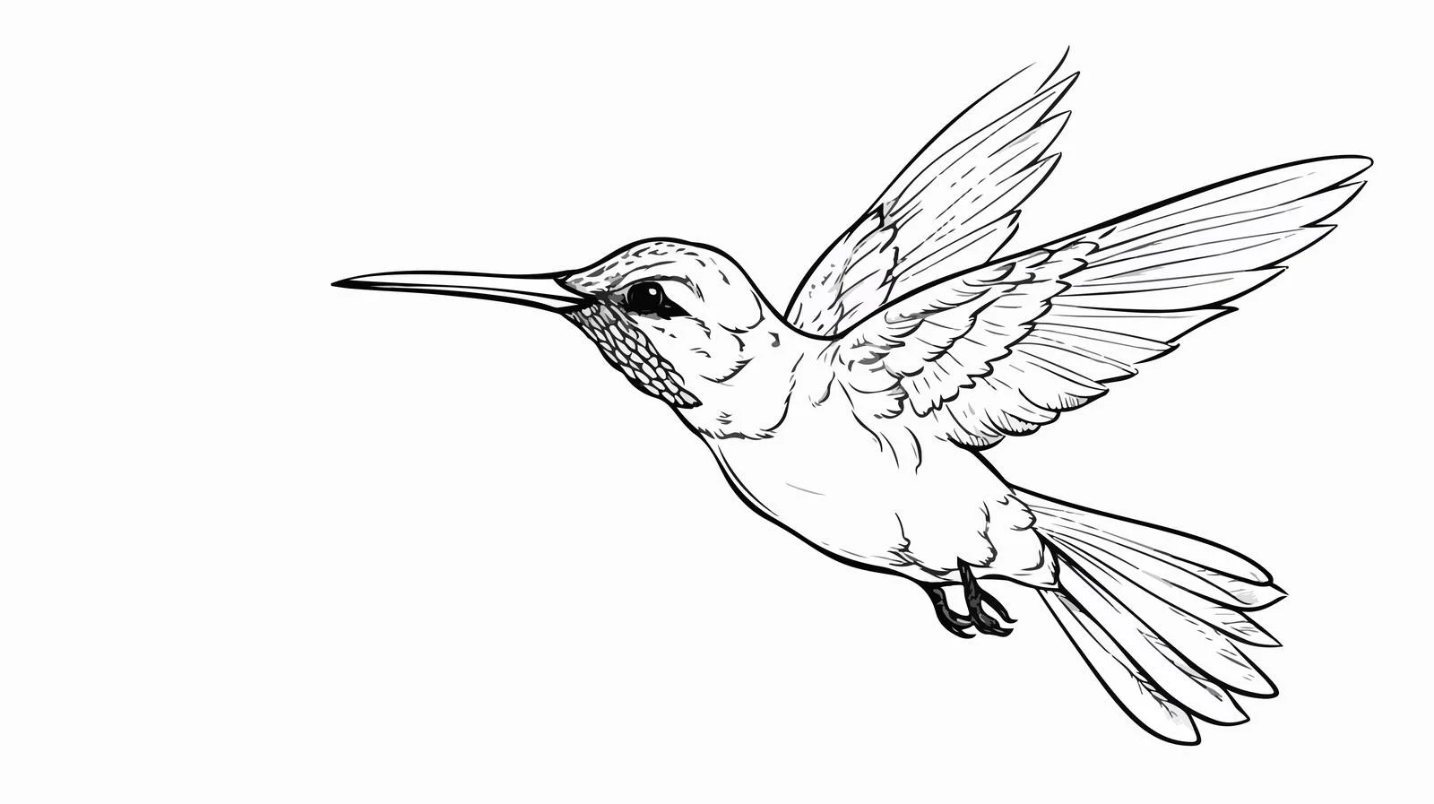 Hand-drawn Hummingbird Sketch — free download from Dotvec
