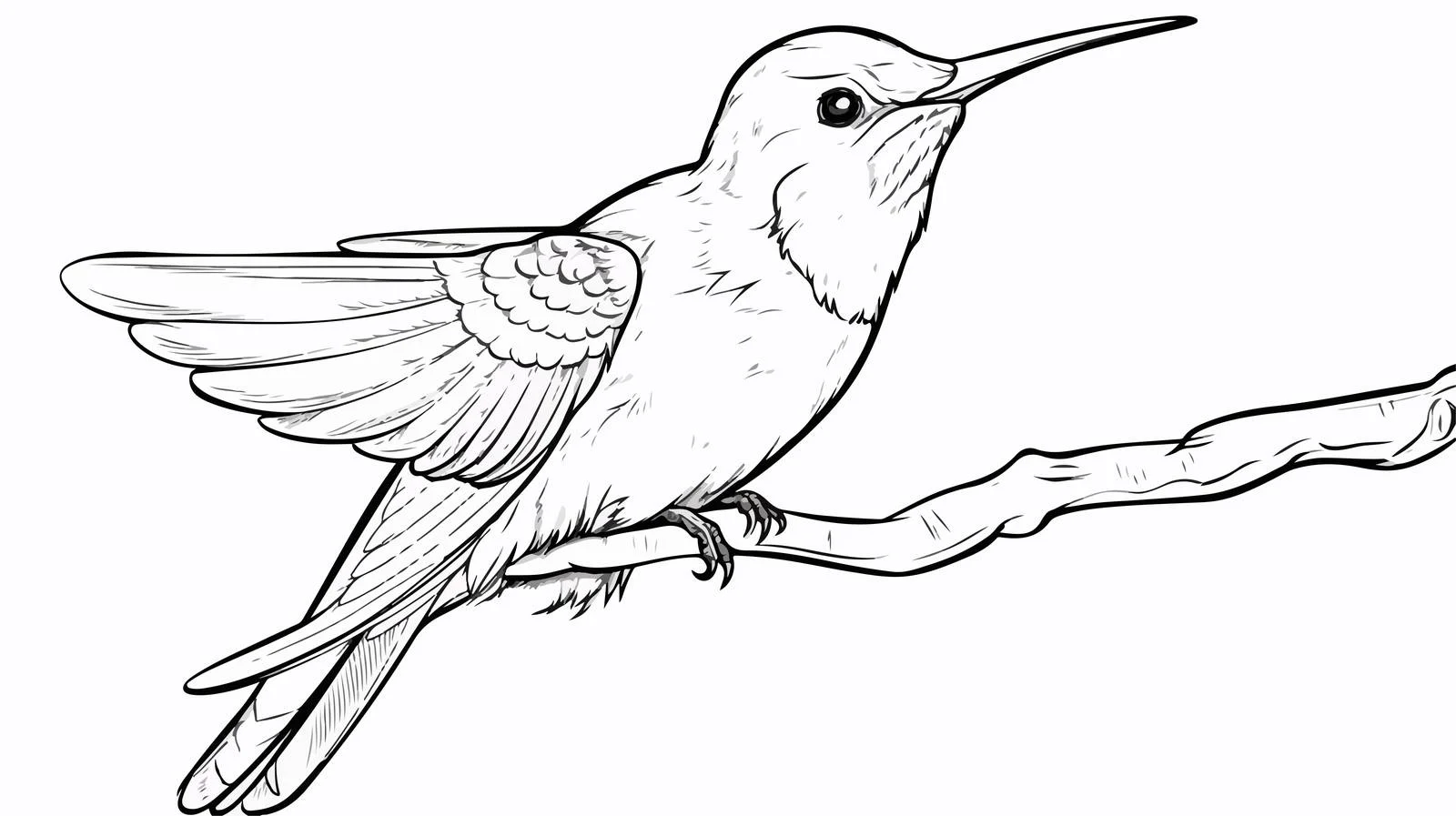Hand-Drawn Hummingbird Sketch — free download from Dotvec