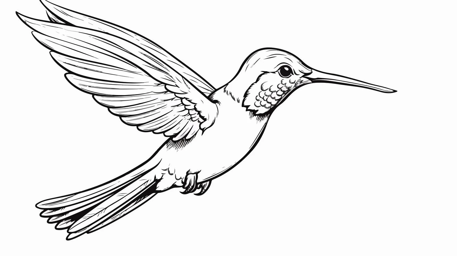 Hummingbird Doodle Sketch — free download from Dotvec