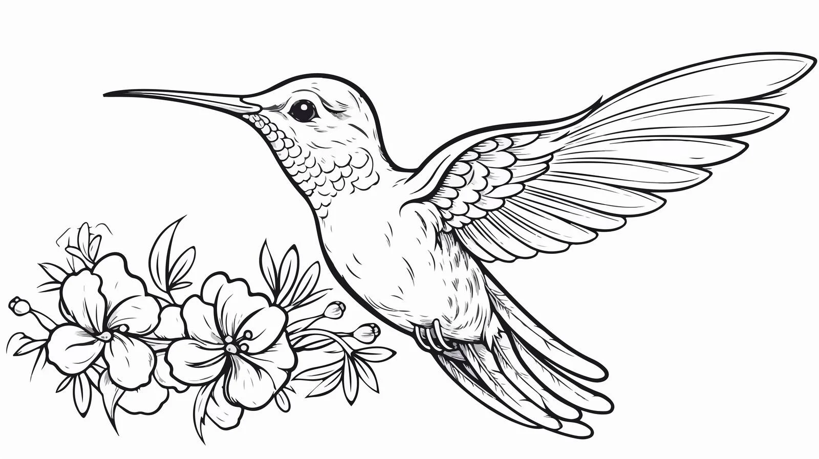 Hand-Drawn Hummingbird Doodle Sketch — free download from Dotvec