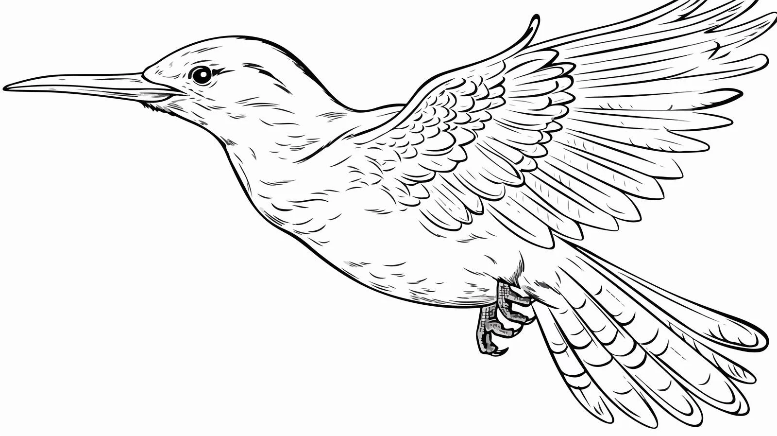 Hand-drawn Hummingbird Doodle Sketch — free download from Dotvec