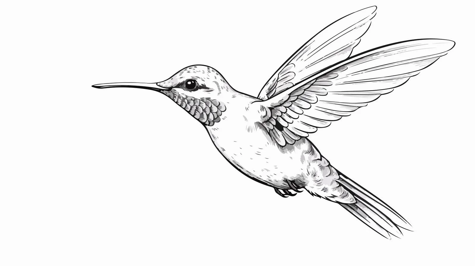 Hand-drawn Hummingbird Doodle Sketch — free download from Dotvec
