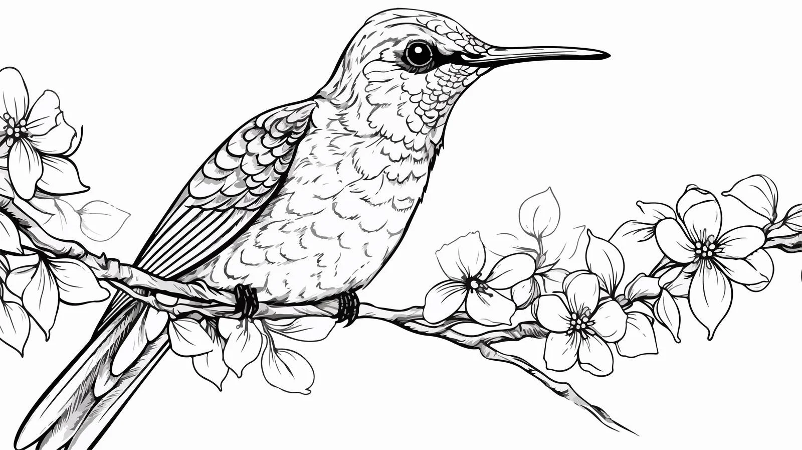 Hand-Drawn Hummingbird Doodle Sketch — free download from Dotvec