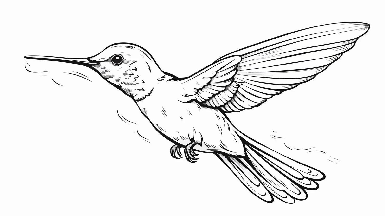 Hummingbird Doodle Sketch — free download from Dotvec