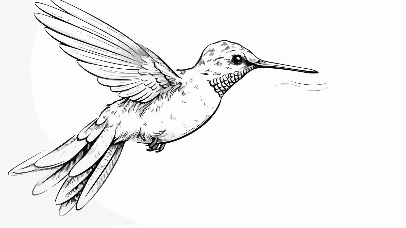 Hummingbird Doodle Sketch — free download from Dotvec