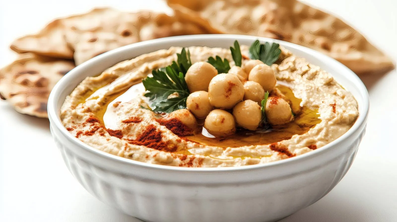 Creamy Hummus on White Background — free download from Dotvec