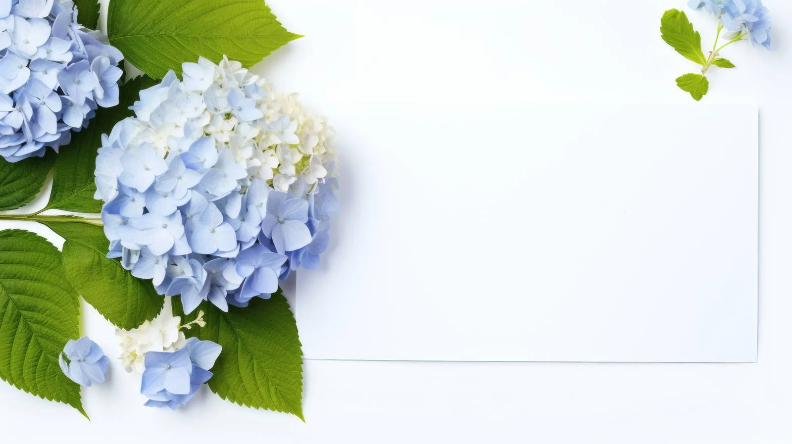 Hydrangea Blossom with White Card Isolated — free download from Dotvec