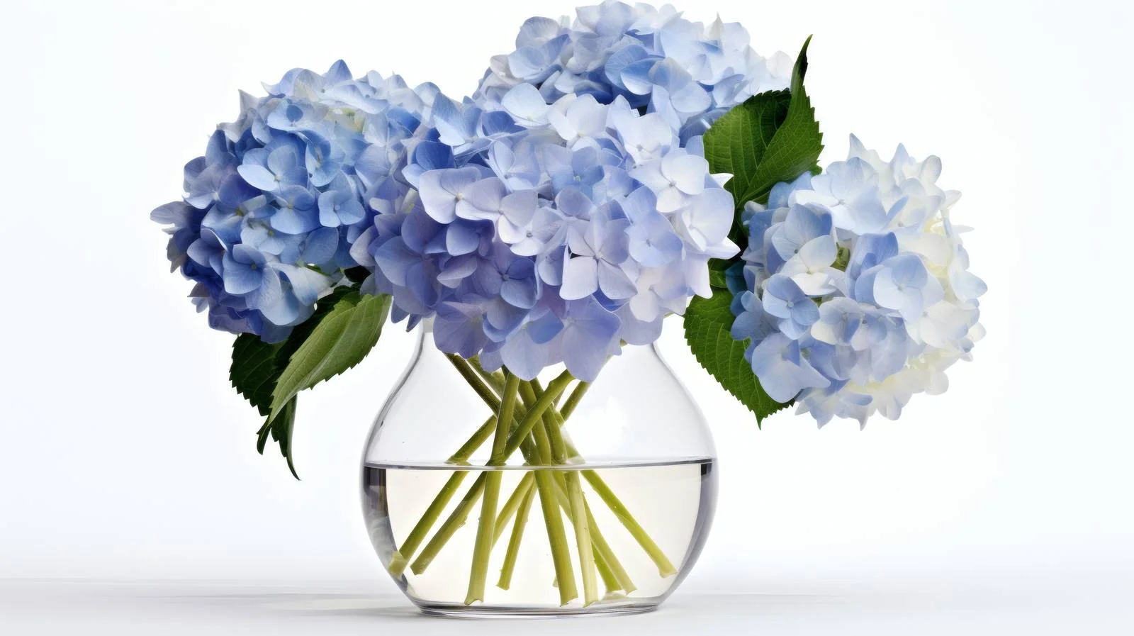 Elegant Hydrangea in Vase on White — free download from Dotvec