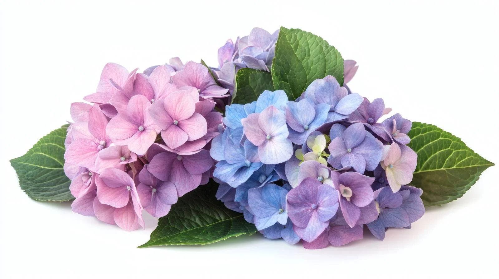 Elegant Hydrangea Blossoms on White — free download from Dotvec