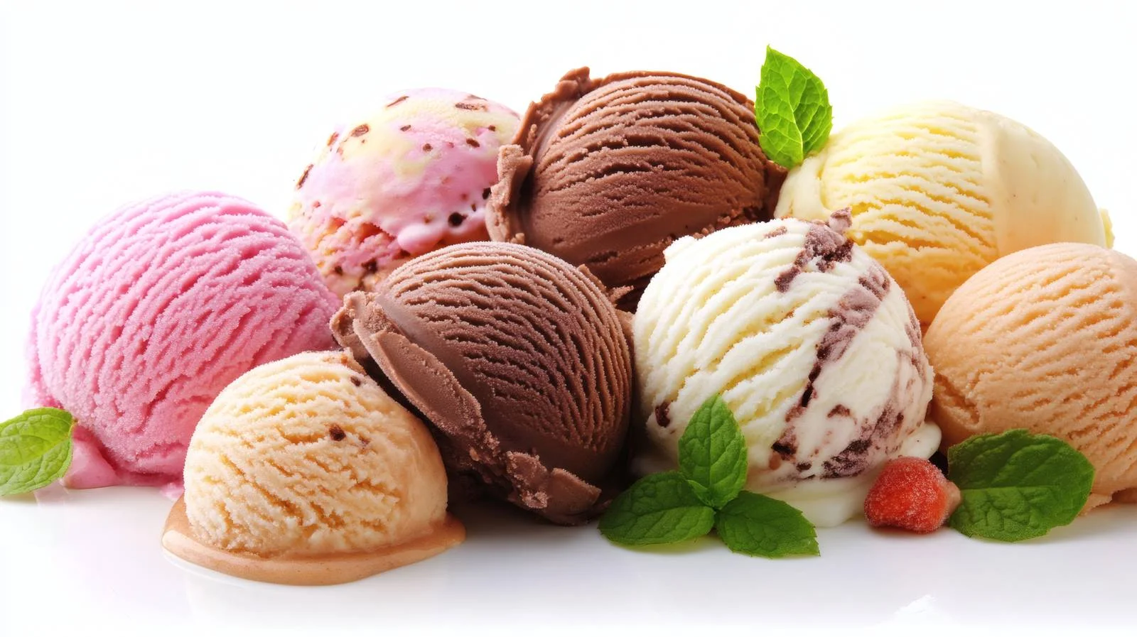 Delicious Ice Cream Variety on White Background — free download from Dotvec