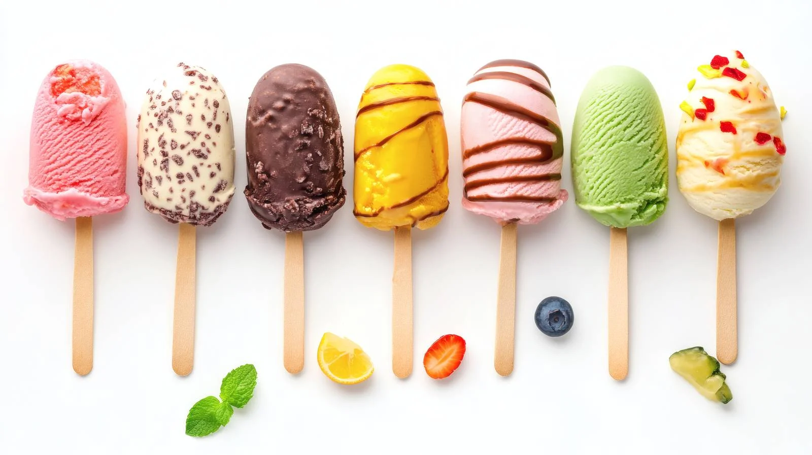 Delicious Ice Cream Selection on White Background — free download from Dotvec