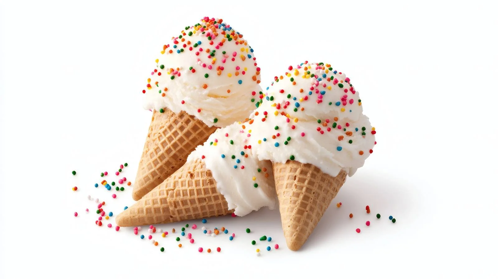 Delicious Ice Cream Scoops in Cone — free download from Dotvec