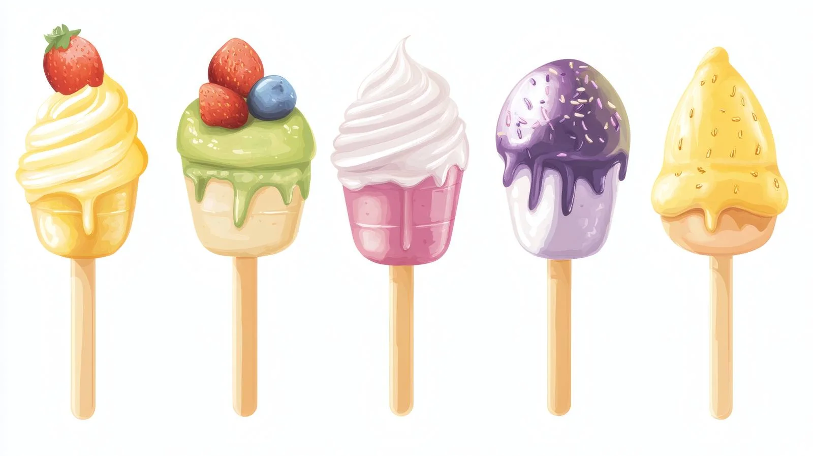 Deluxe Ice Cream Collection on White Background — free download from Dotvec