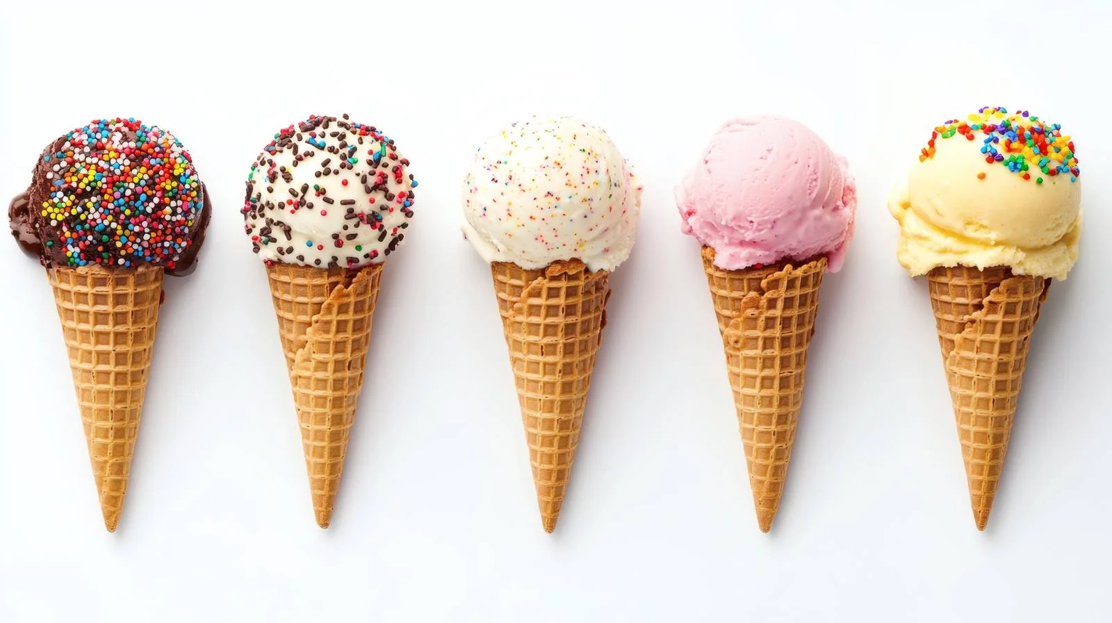 Delicious Ice Cream Cone with Assorted Toppings — free download from Dotvec
