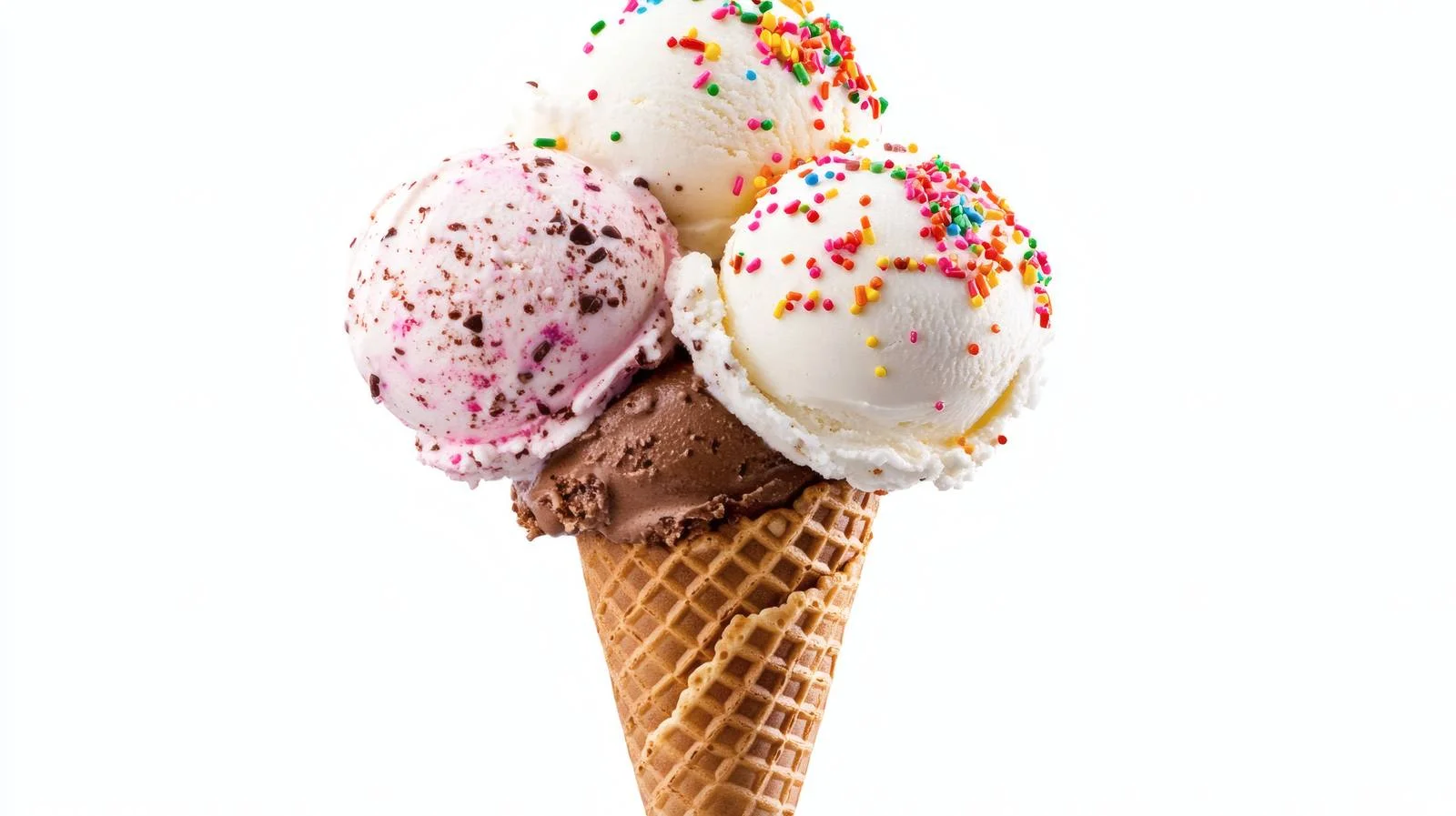 Colorful Ice Cream Cone with Assorted Sprinkles — free download from Dotvec