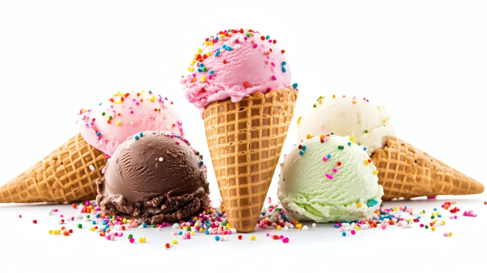 Deluxe Ice Cream Cone with Assorted Toppings — free download from Dotvec