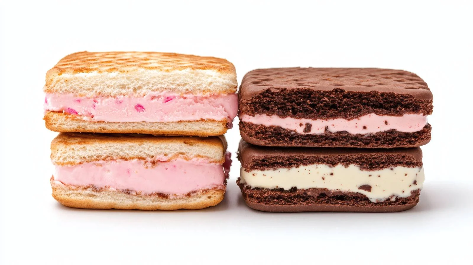 Delicious Ice Cream Sandwiches on White — free download from Dotvec