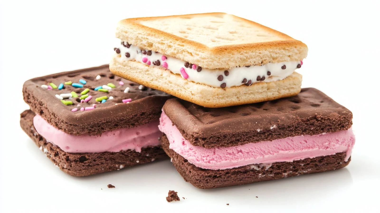 Delicious Ice Cream Sandwiches on White — free download from Dotvec