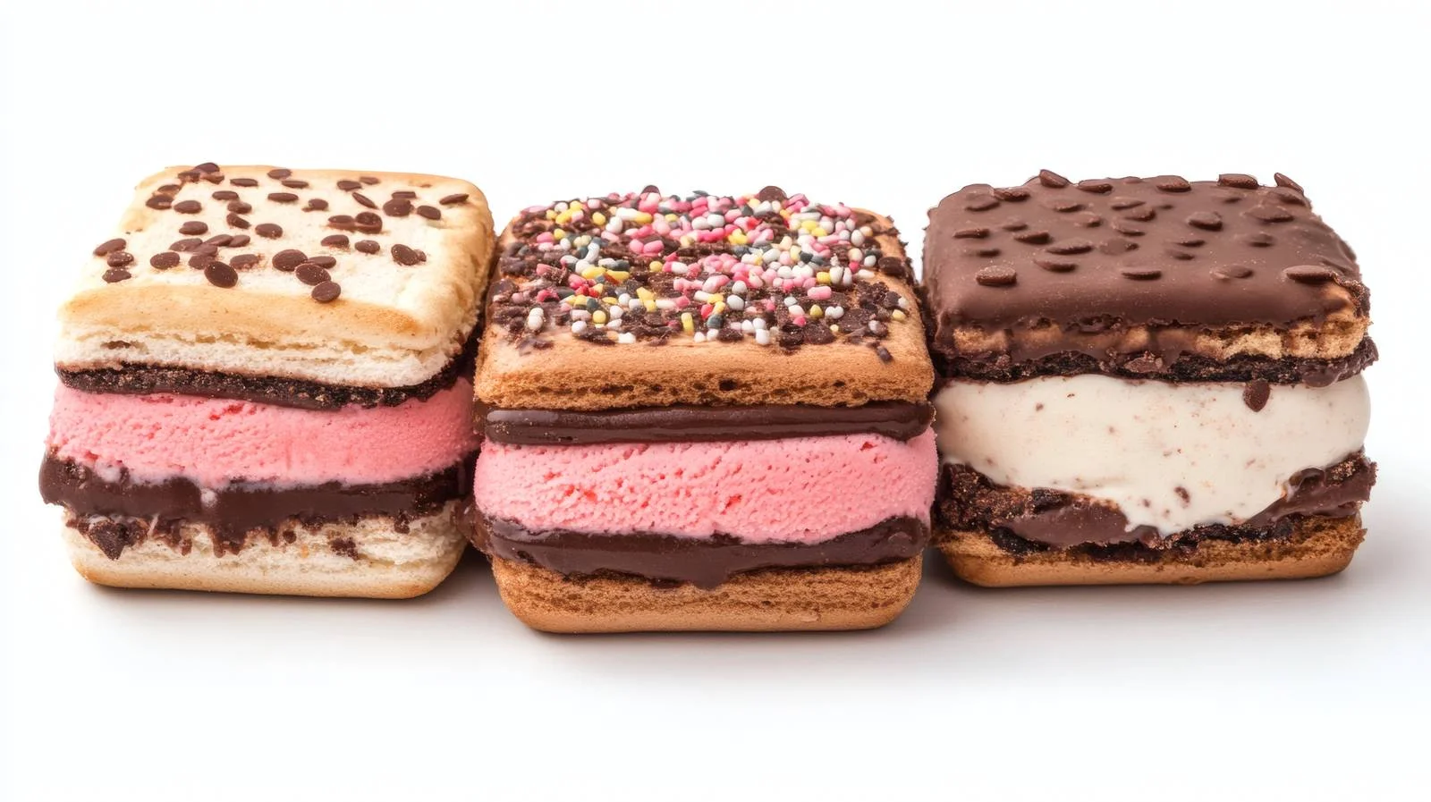 Delicious Ice Cream Sandwiches on White — free download from Dotvec