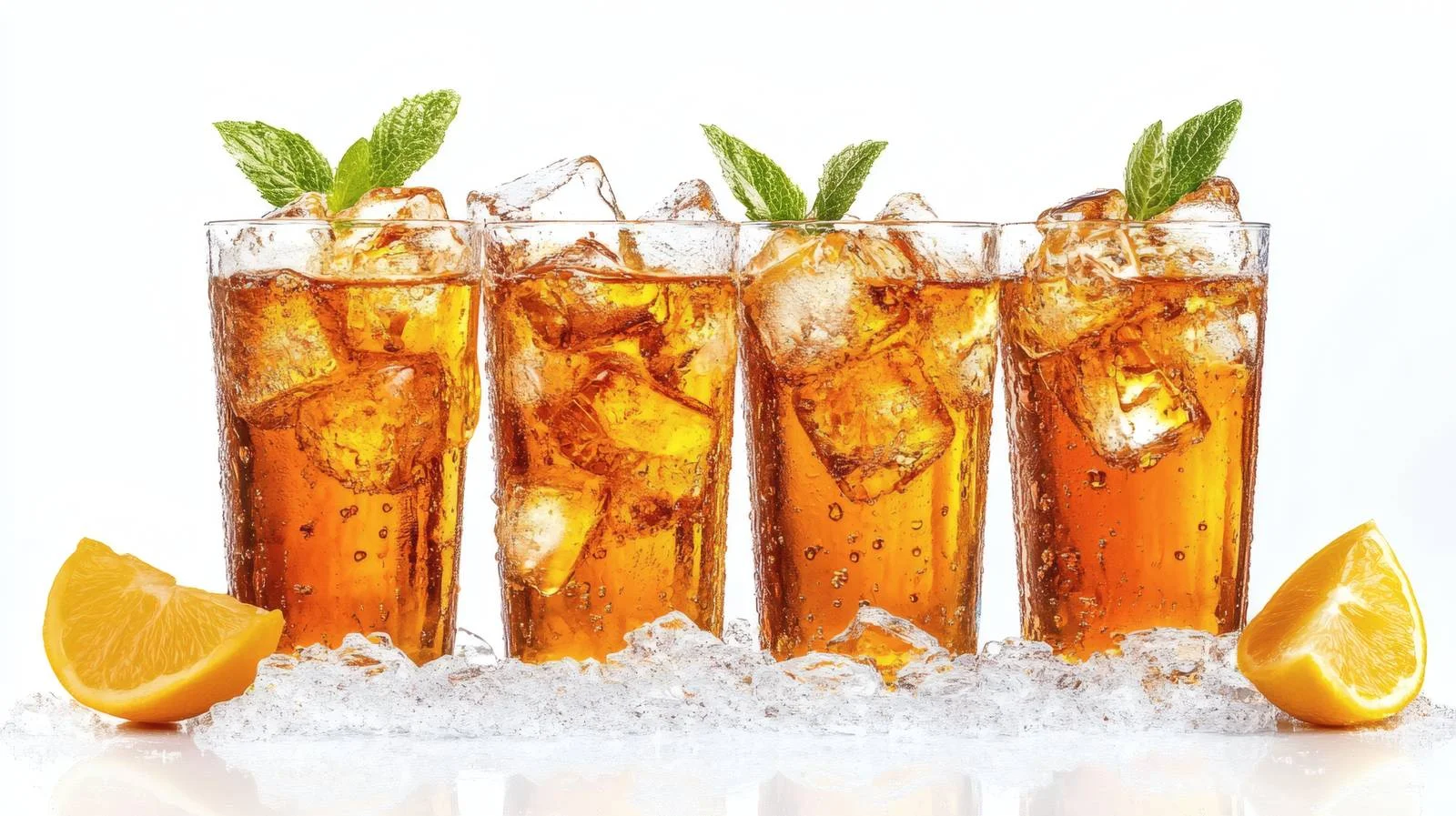 Refreshing Iced Tea on White Background — free download from Dotvec
