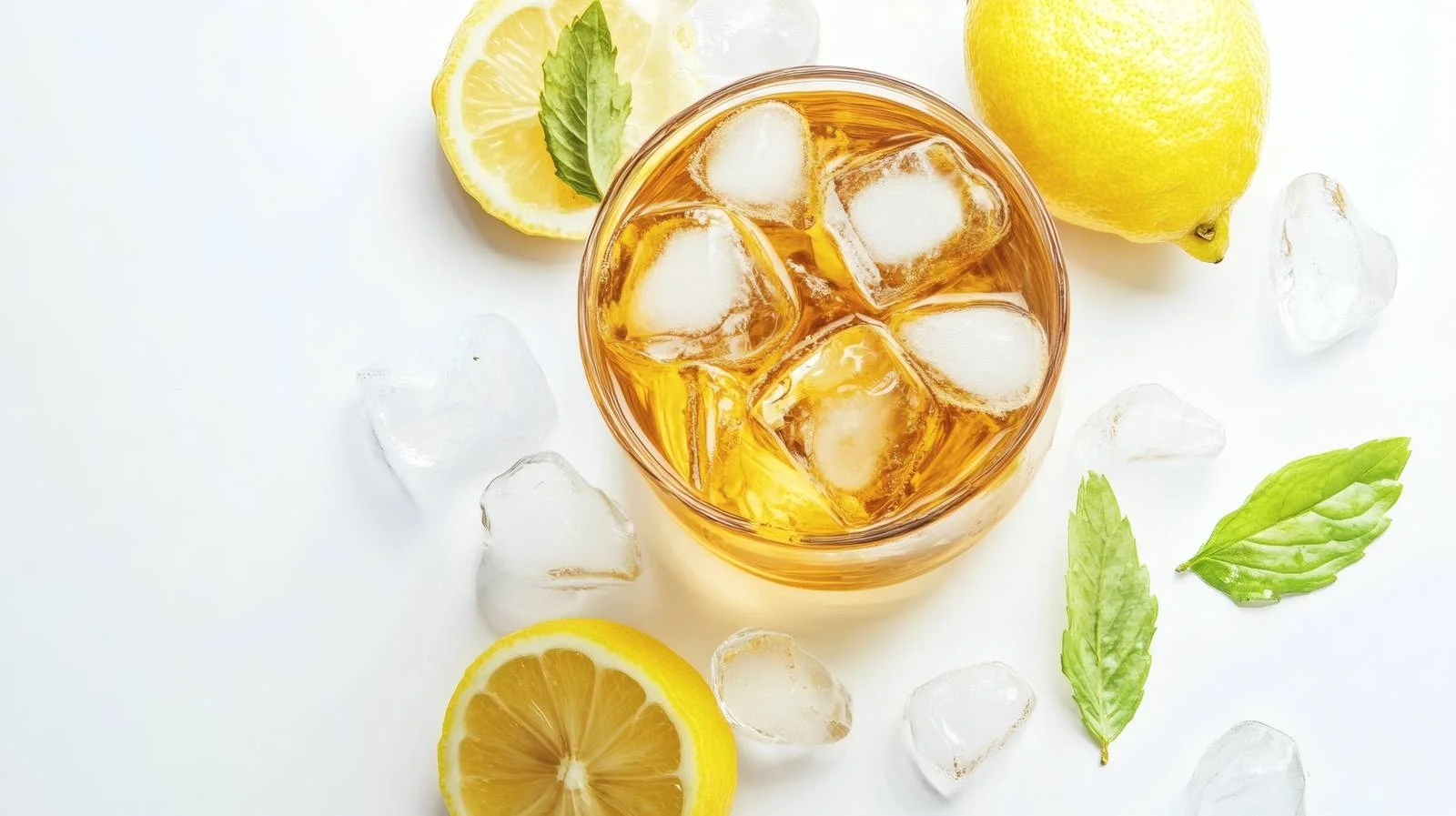 Refreshing Iced Tea and Lemon Display — free download from Dotvec