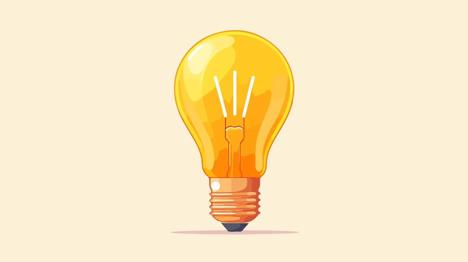 Idea Lightbulb Cartoon Vector Illustration — free download from Dotvec