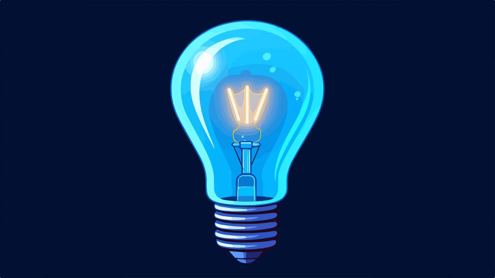 Cartoon Lightbulb Icon Illustration — free download from Dotvec