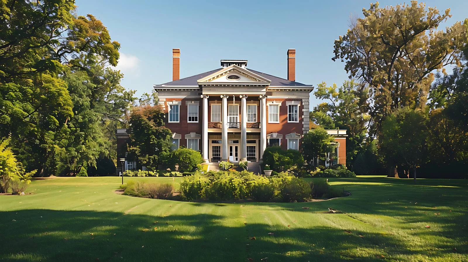 Elegant Illinois Governors Mansion in Springfield Sunlight — free download from Dotvec