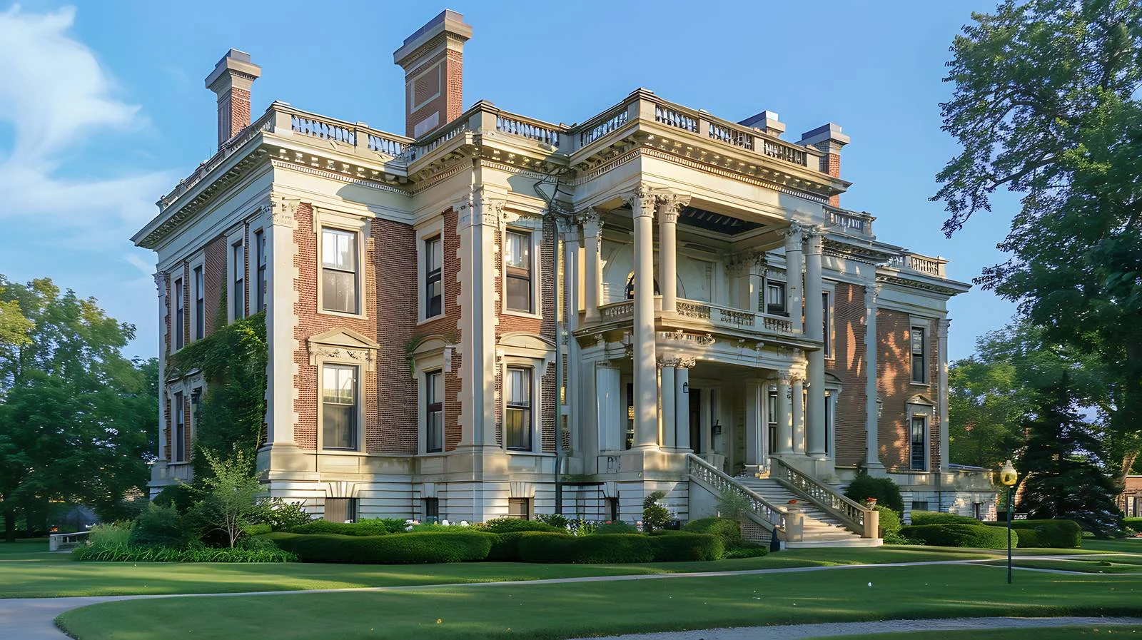 Illinois Governor's Mansion in Springfield Springtime — free download from Dotvec