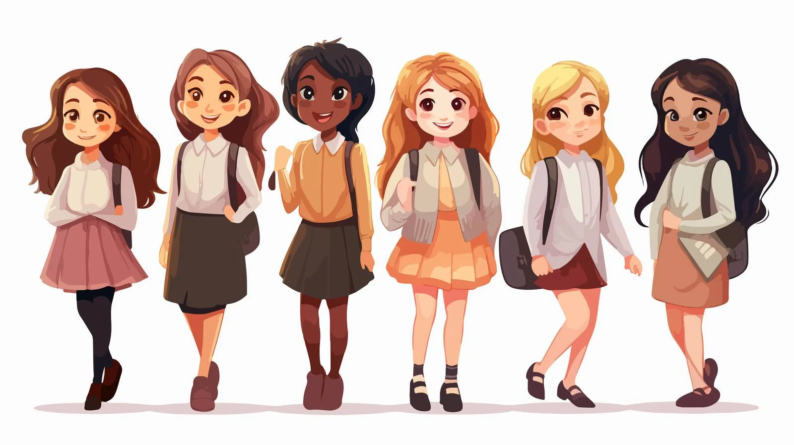 Exclusive School Students Illustration — free download from Dotvec