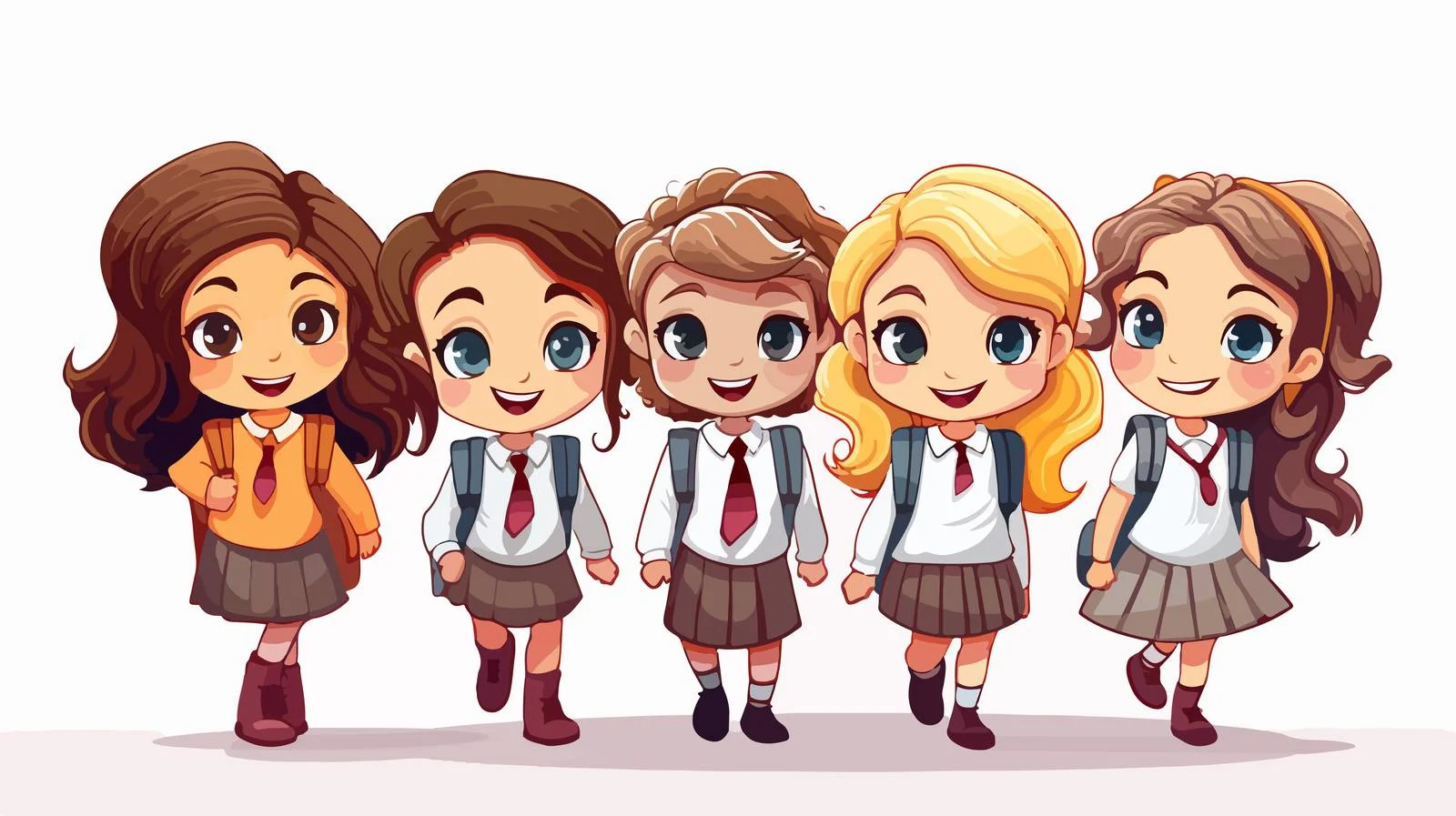 Exclusive School Students Illustration — free download from Dotvec