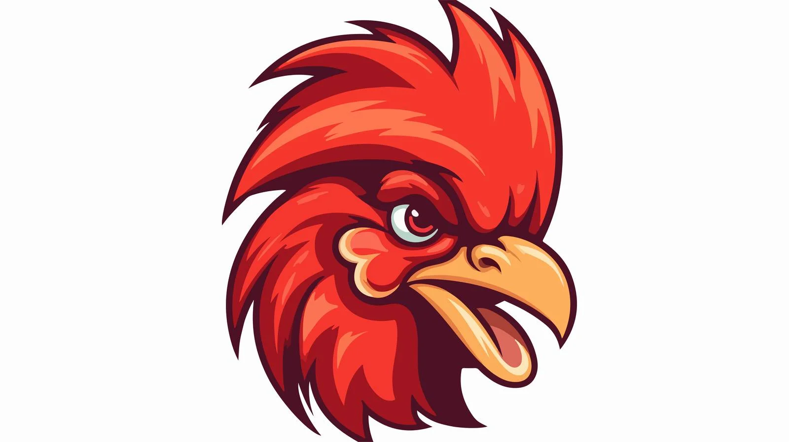 Rooster Head Cartoon Vector Illustration — free download from Dotvec
