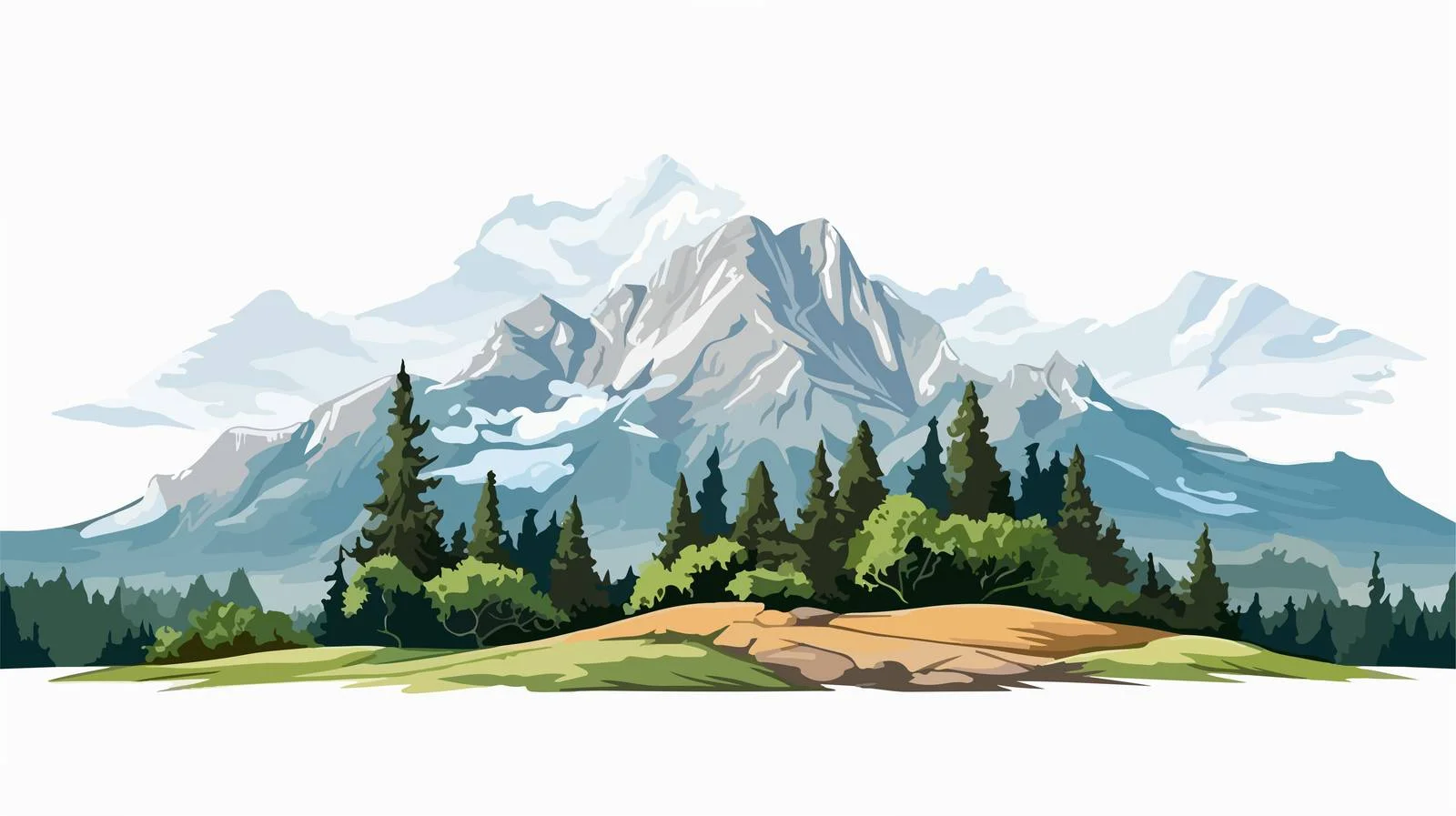 Serene Mountain Scene — free download from Dotvec