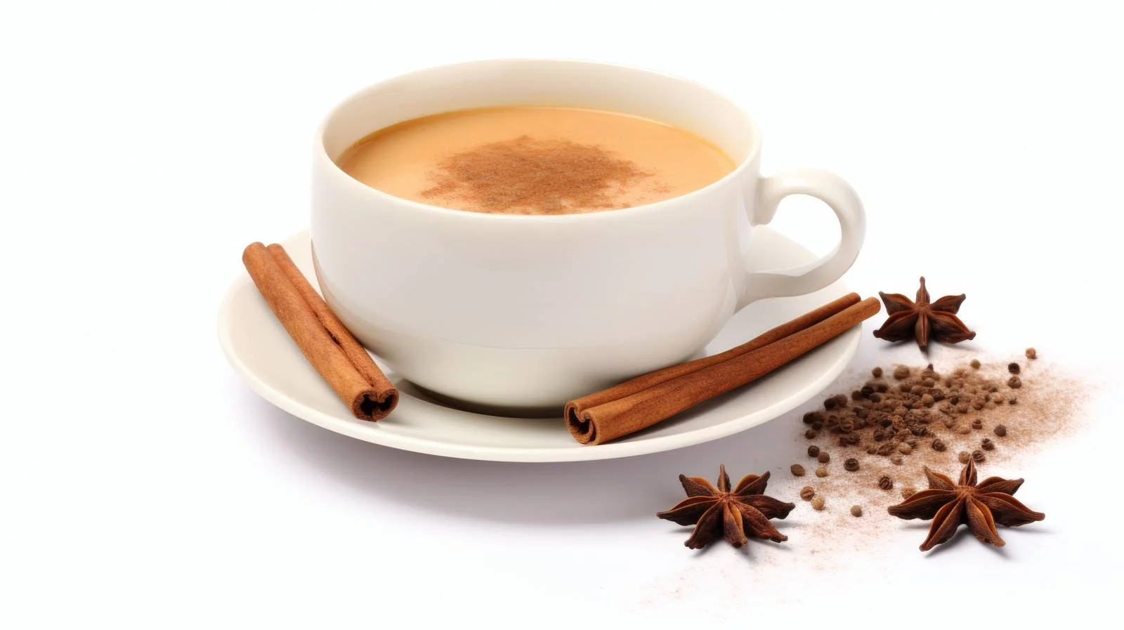 Traditional Indian Masala Tea on White Background — free download from Dotvec