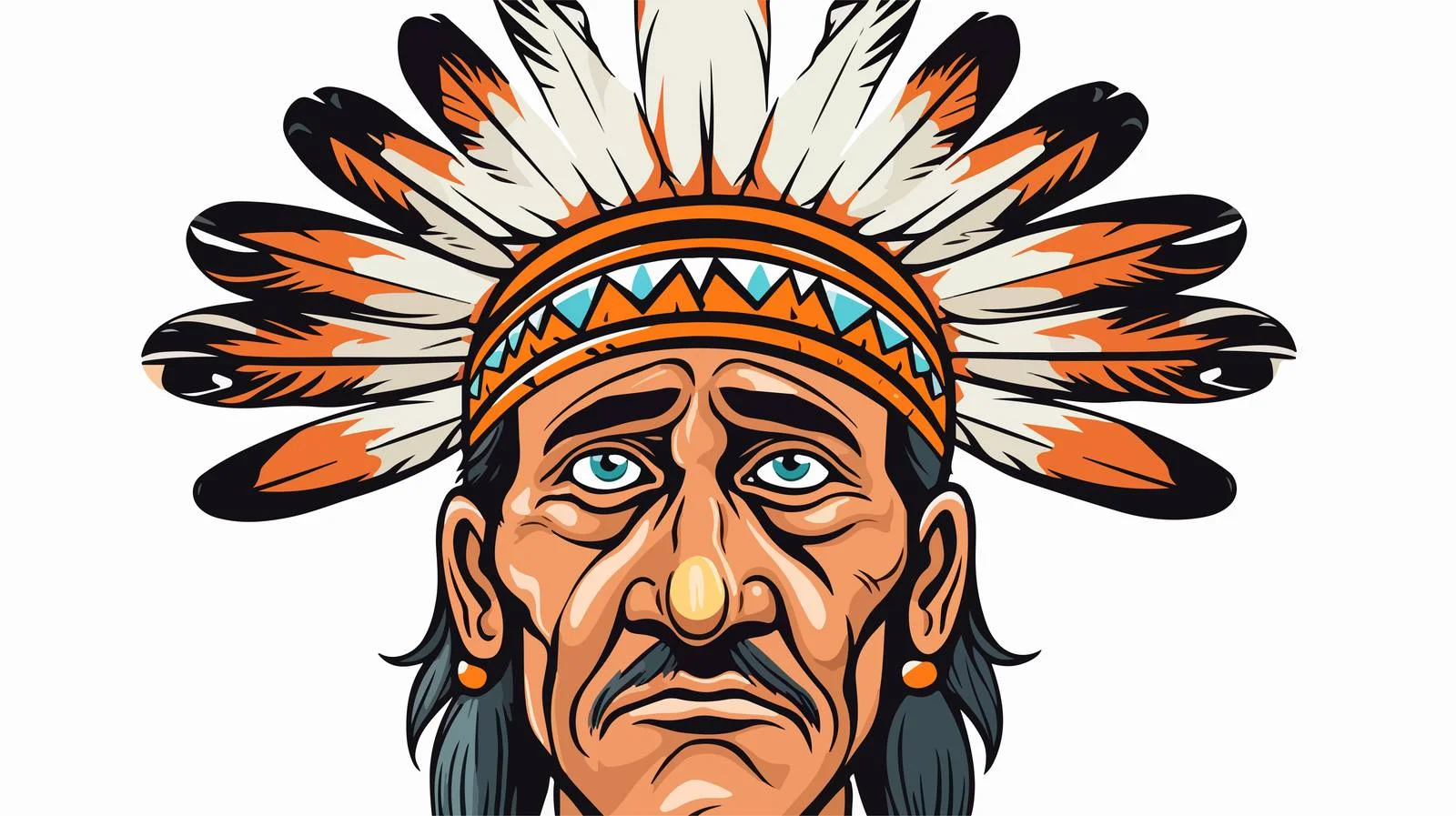 Indian Face Sketch Cartoon Vector Illustration — free download from Dotvec