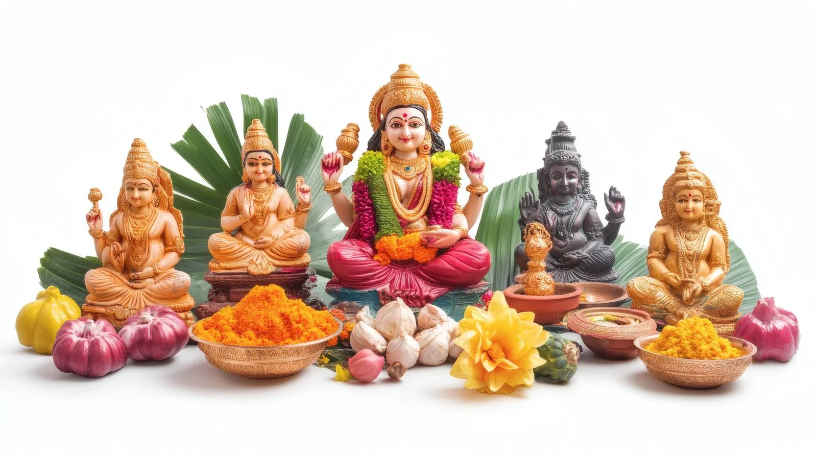 Traditional Indian Puja in Isolated White Temple — free download from Dotvec