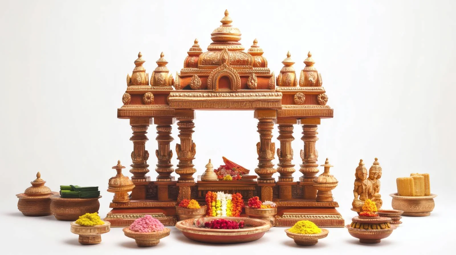 Traditional Indian Puja Ceremony in Isolated Temple — free download from Dotvec