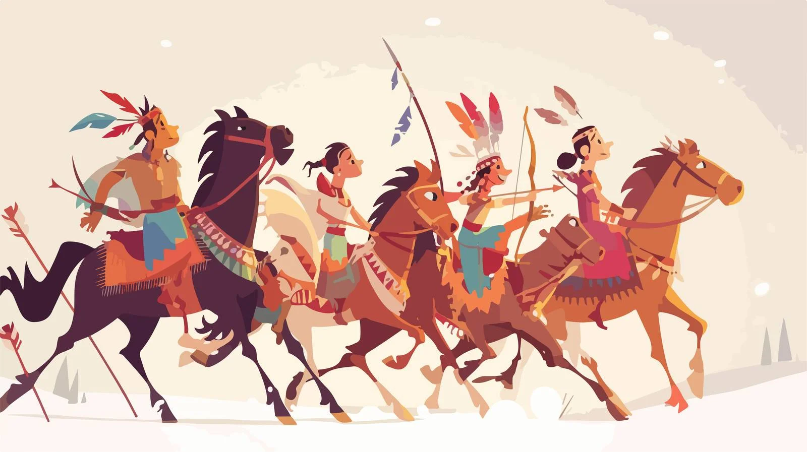 Traditional Attire of Native American Family — free download from Dotvec