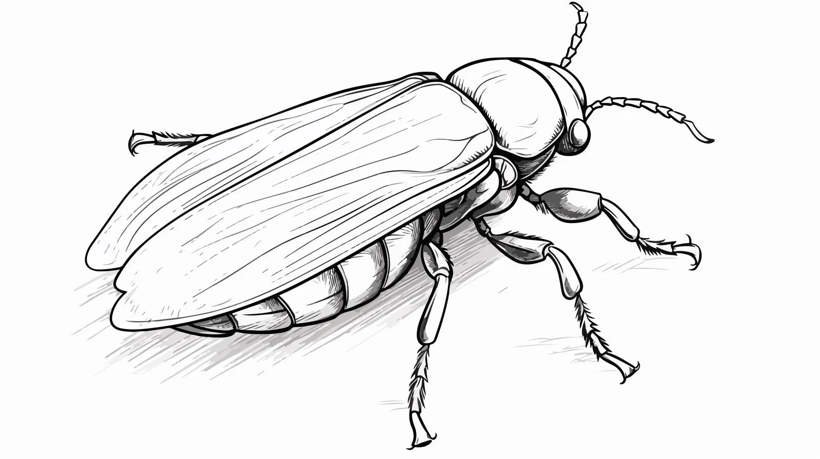 Beetle Pencil Sketch — free download from Dotvec