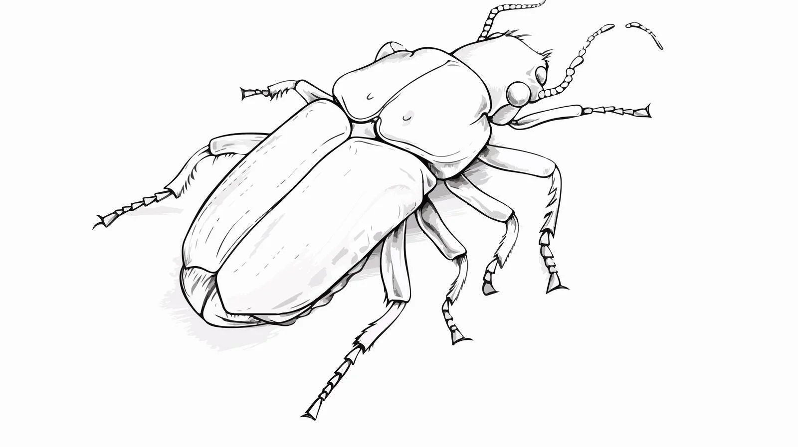 Detailed Beetle Sketch — free download from Dotvec