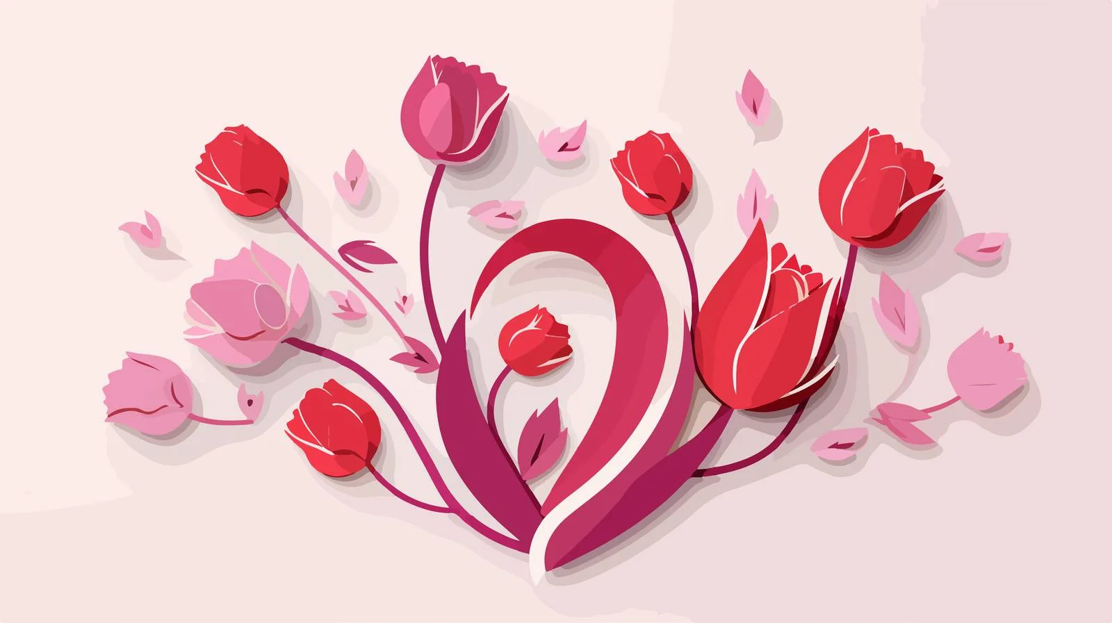 Women's Day Tulip Vector Illustration — free download from Dotvec
