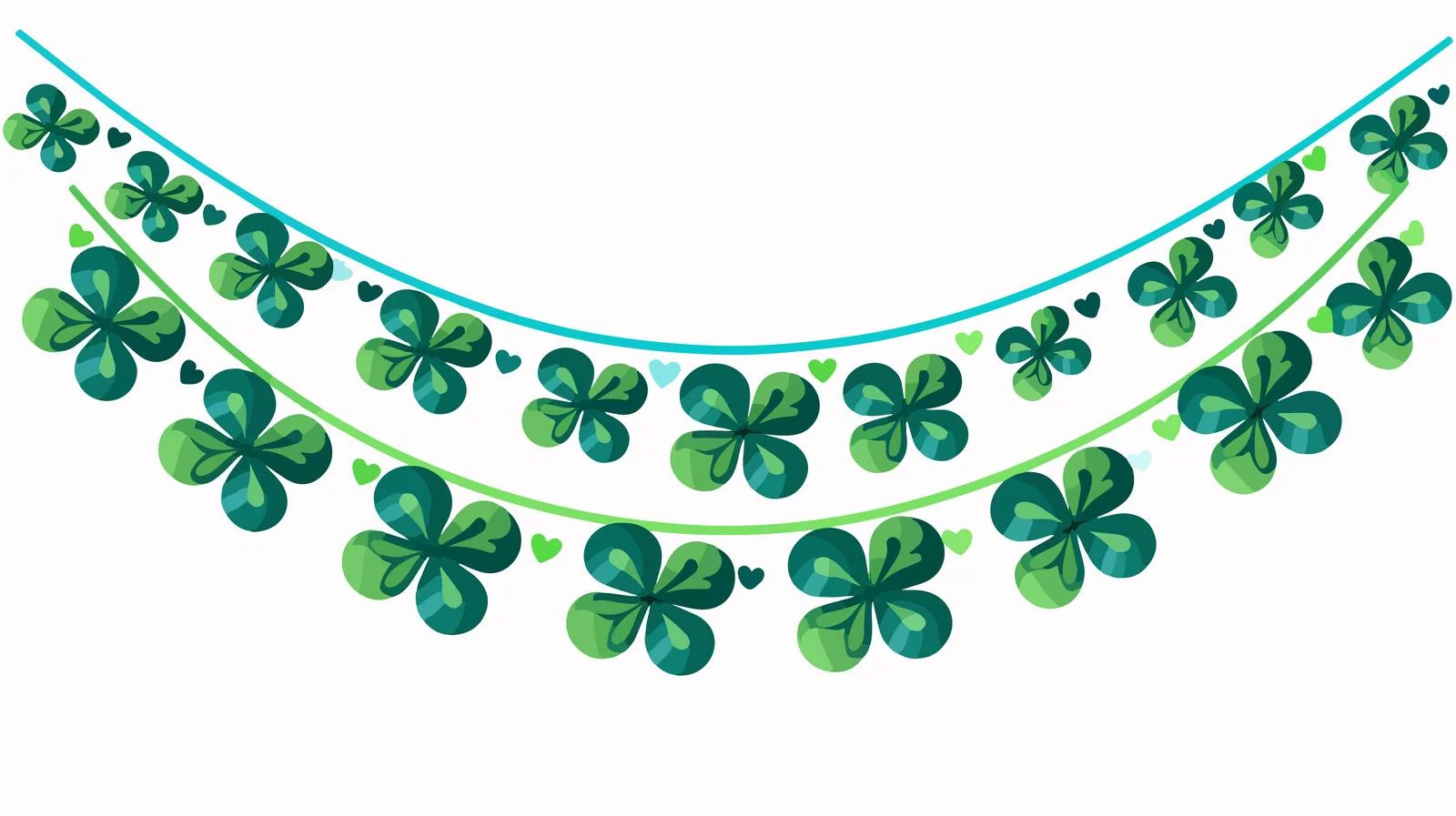Irish Flag on Clover Leaf Background — free download from Dotvec